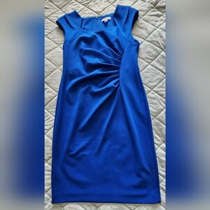 Calvin Klein One Shoulder Dress in Vibrant Blue